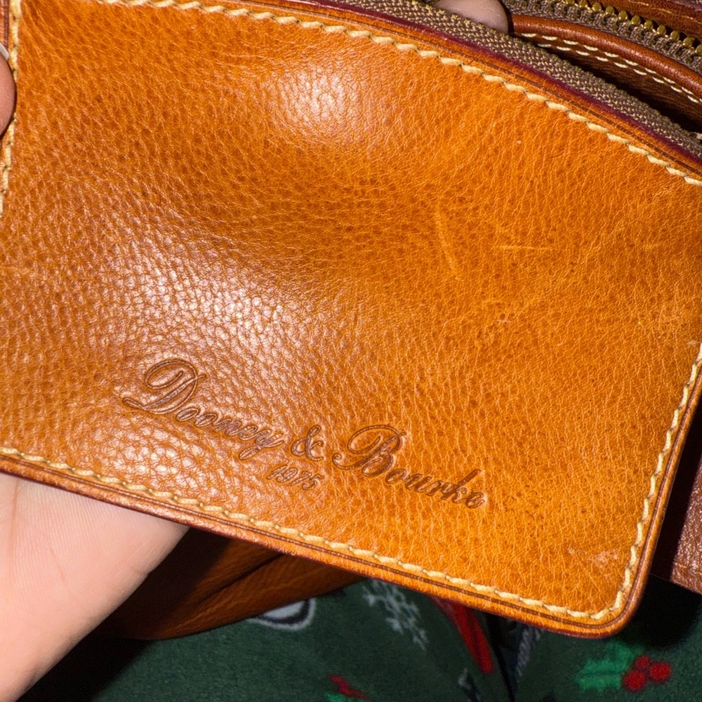 Dooney & Bourke Cognac Brown Florentine Leather Hobo Bag - Picture 9 of 12